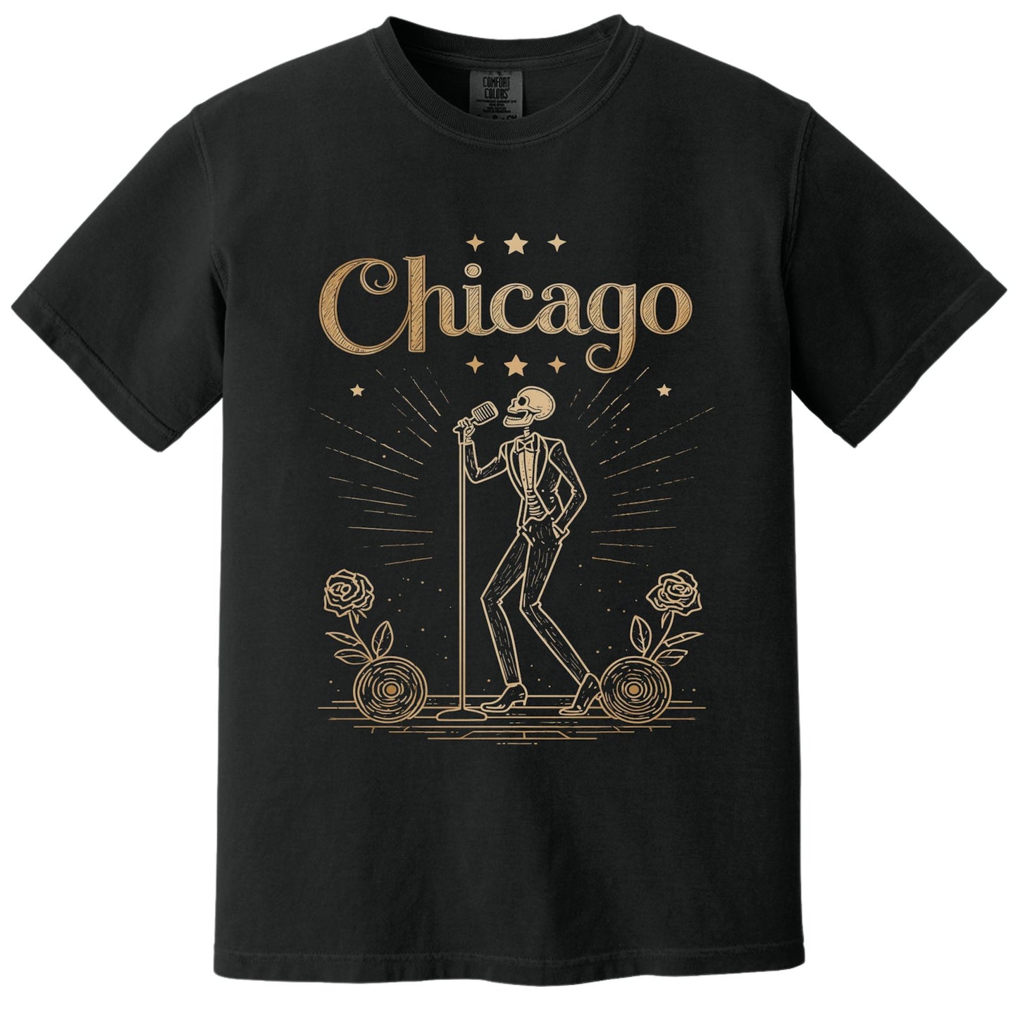 Chi Crooner T-Shirt | Comfort Colors® 1717 Black