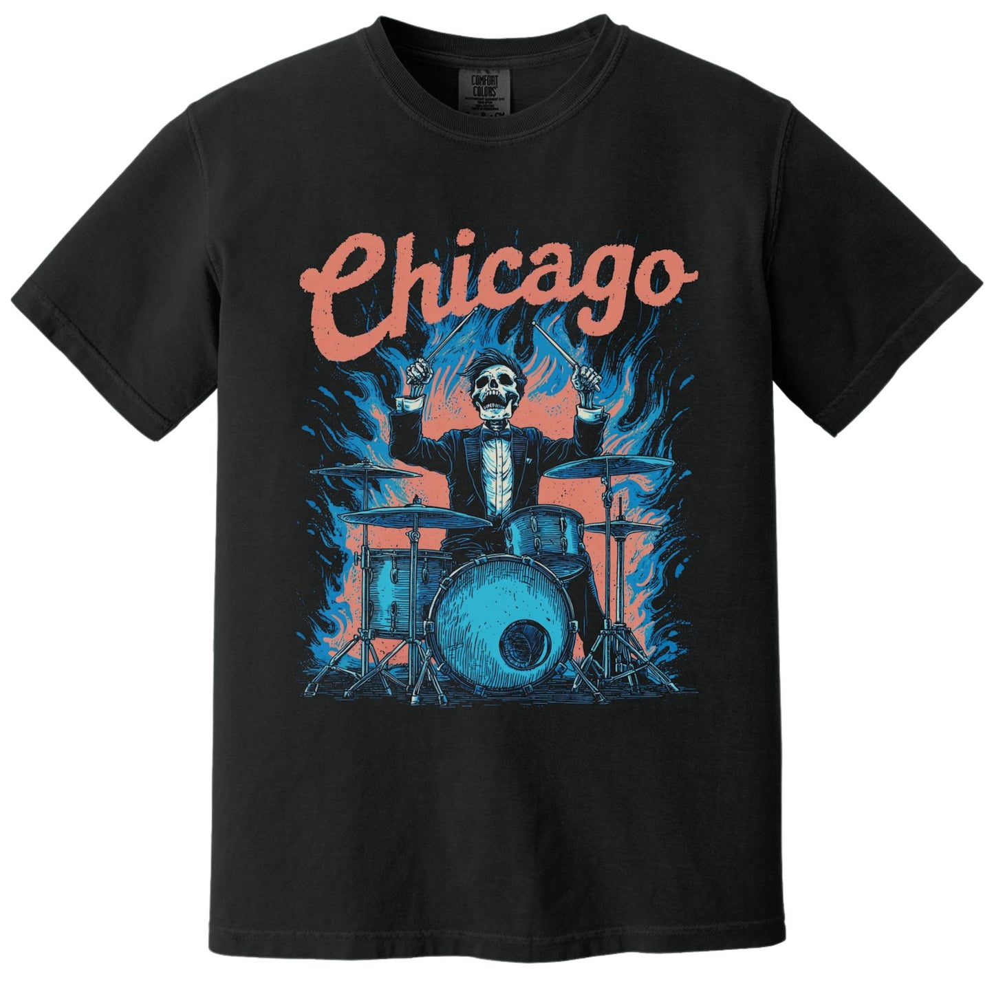 Drum Fire T-Shirt | Comfort Colors® 1717 Black