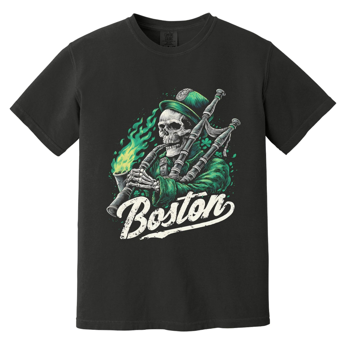 Boston Pipes T-Shirt | Comfort Colors® 1717 Black