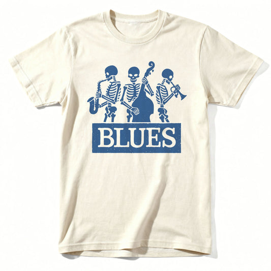 Blues Tee Design Natural