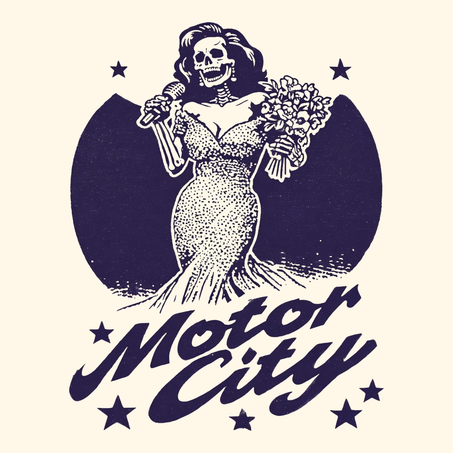MC Crooner Tee Design Ivory