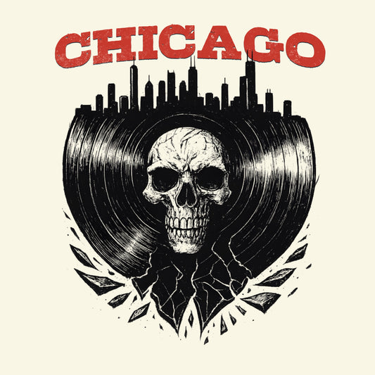 Chicago Vinyl T-shirt Design Natural
