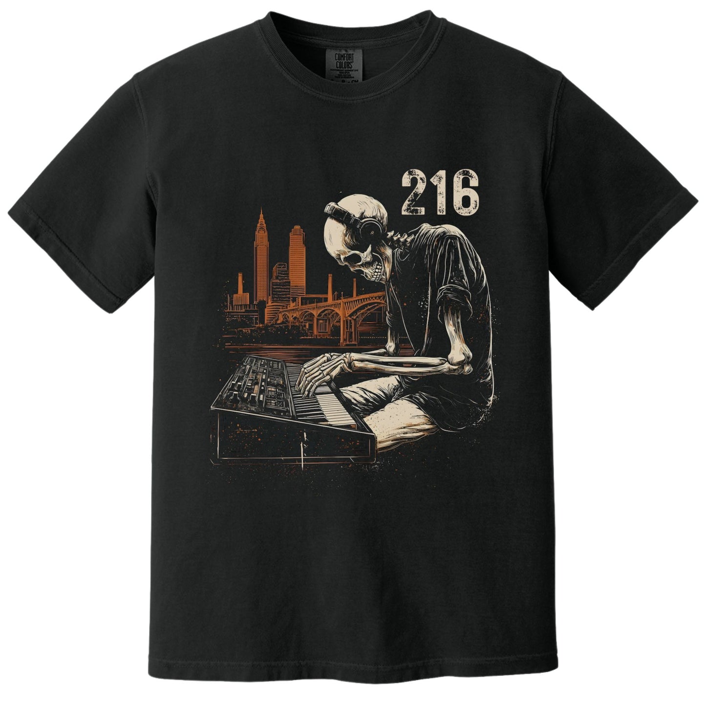 216 Night Shift T-Shirt | Comfort Colors® 1717 Black