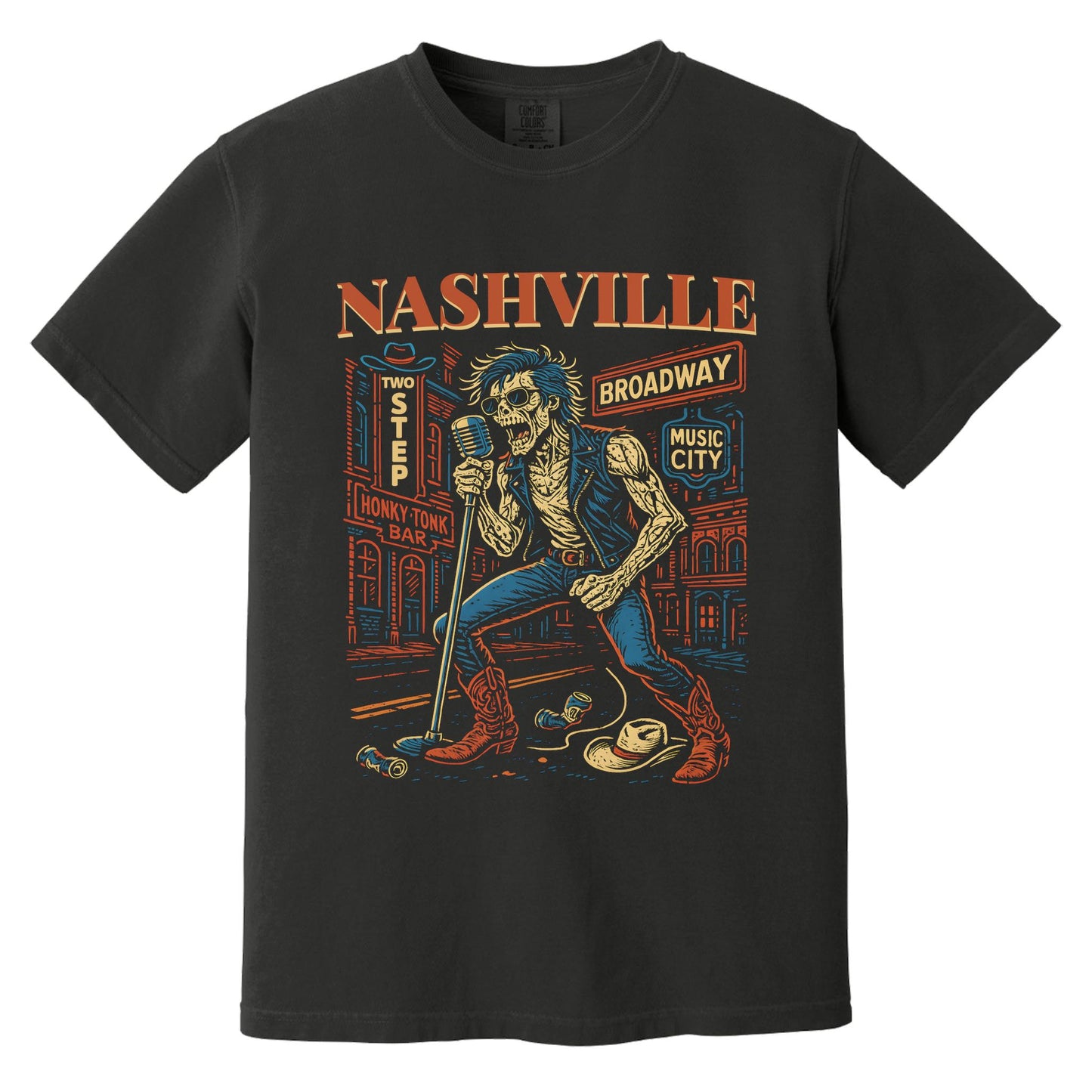 Nashville Rocker T-Shirt | Comfort Colors Black