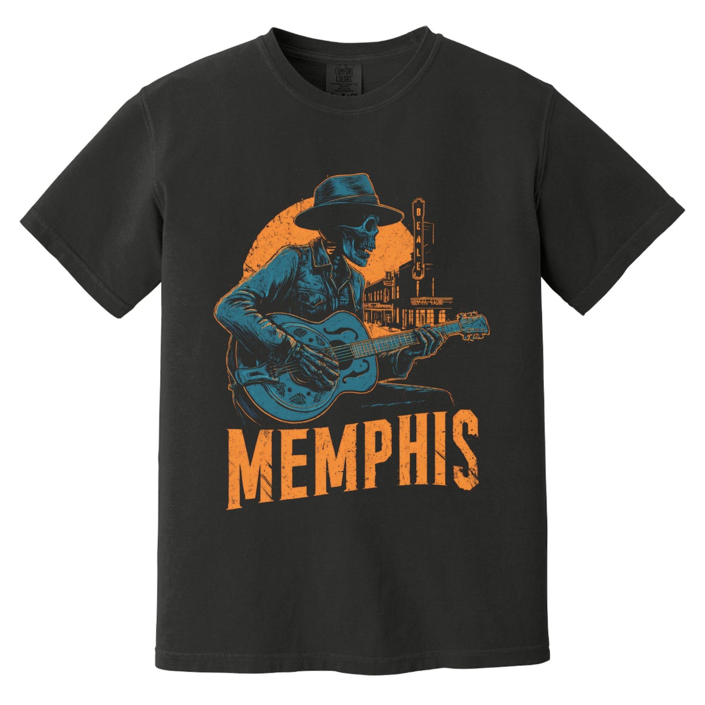 Memphis Blues T-Shirt | Comfort Colors® 1717 Black