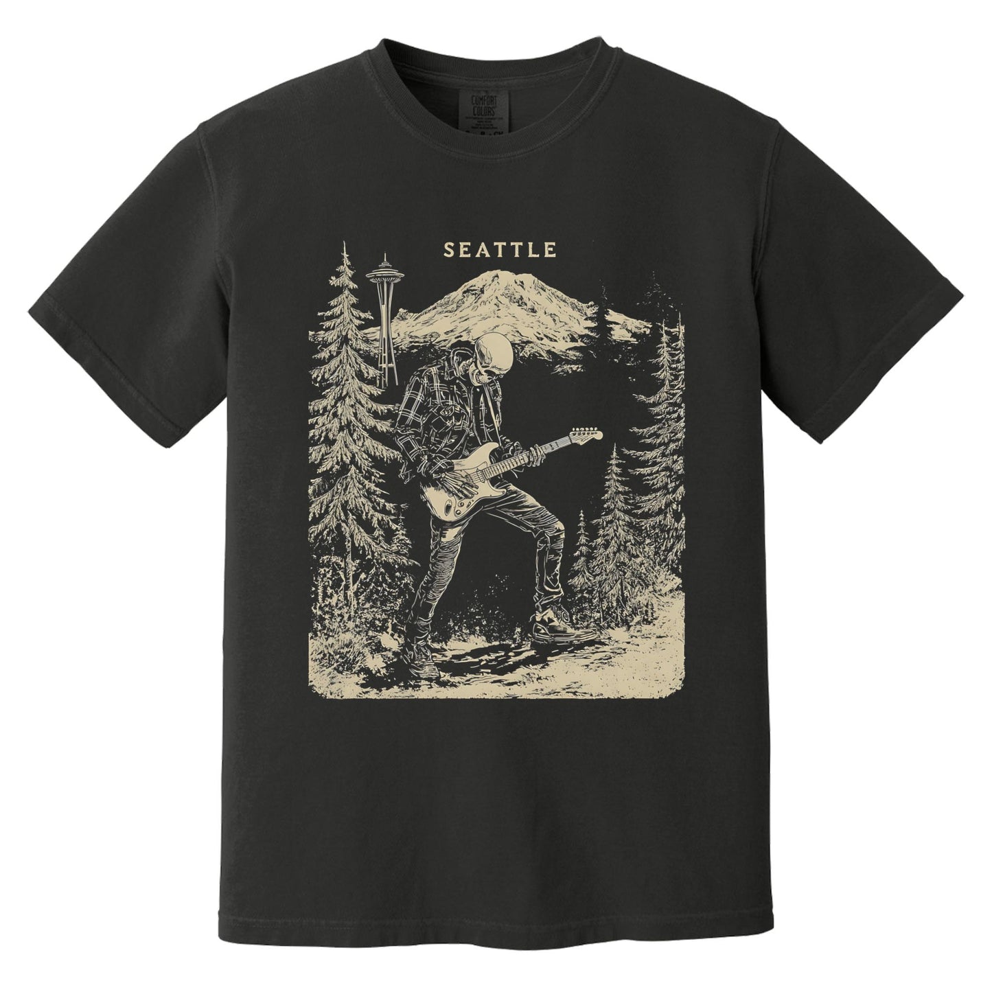 Mt. Rainier T-Shirt | Comfort Colors® 1717 Black