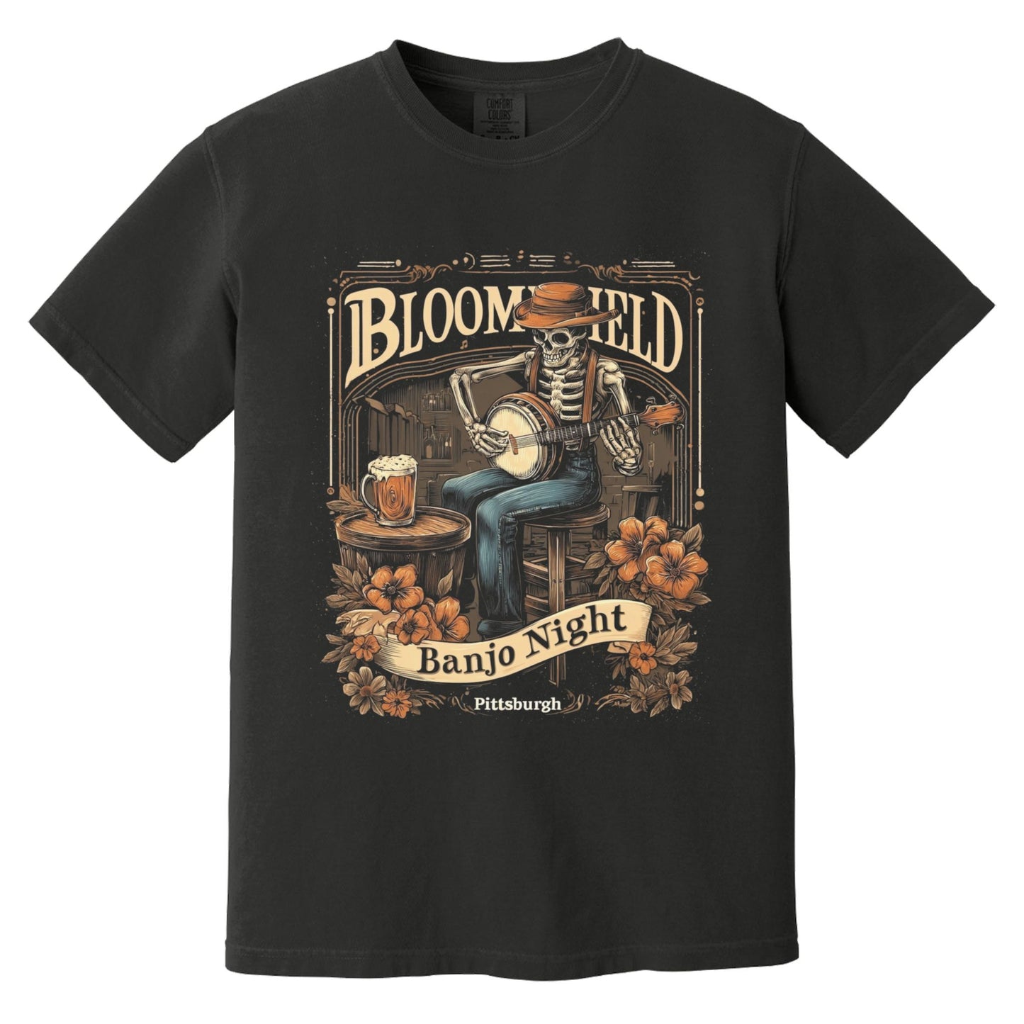 Bloomfield Banjo T-Shirt | Comfort Colors® 1717 Black