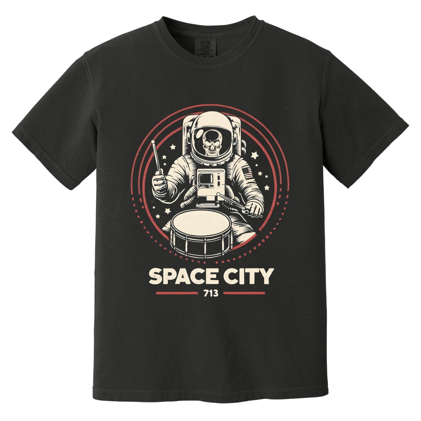 Space City T-Shirt | Comfort Colors® 1717 Black