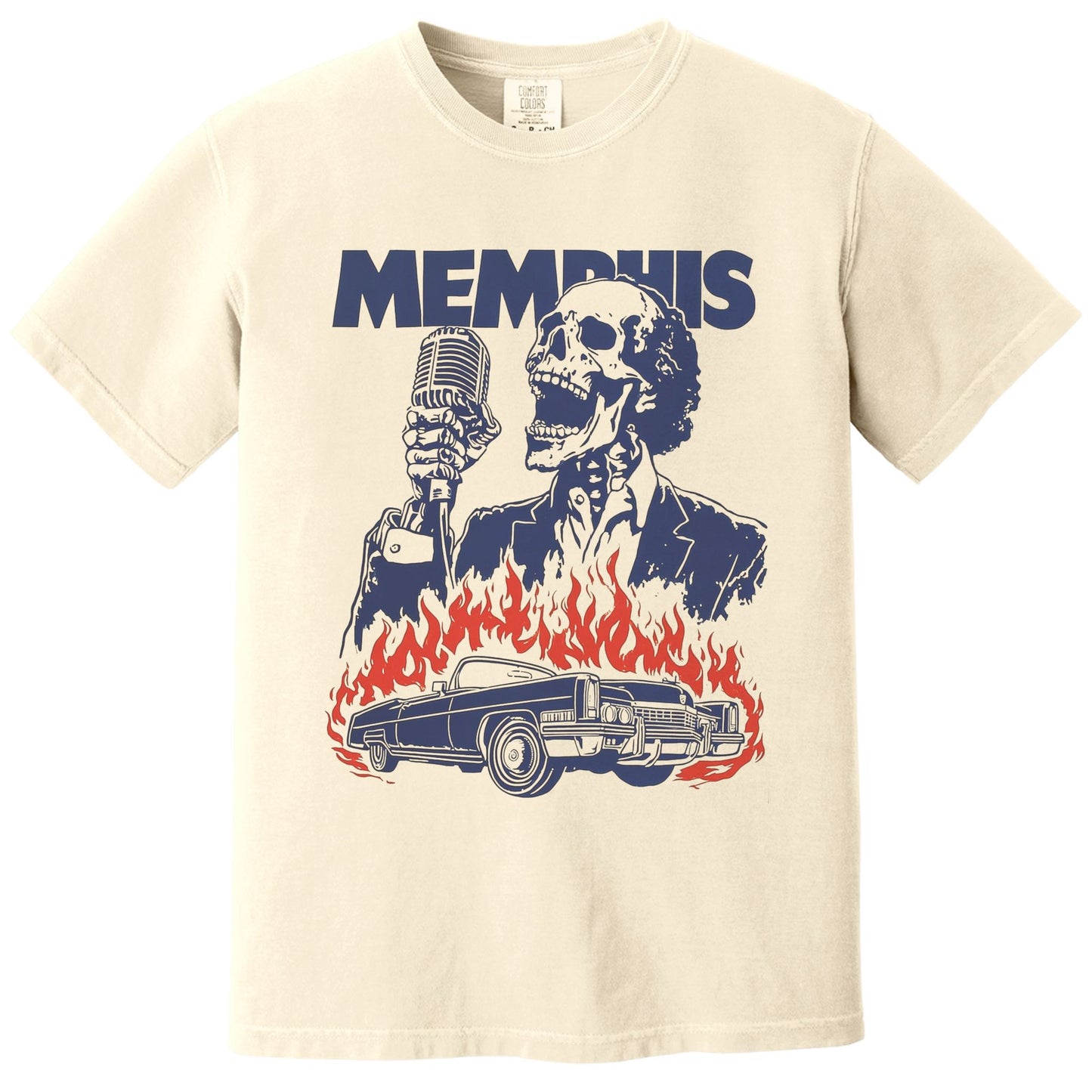 Memphis Cadillac Tee | Comfort Colors® 1717 Ivory