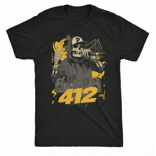 Pittsburgh 412 T-Shirt | Comfort Colors® 1717 Black