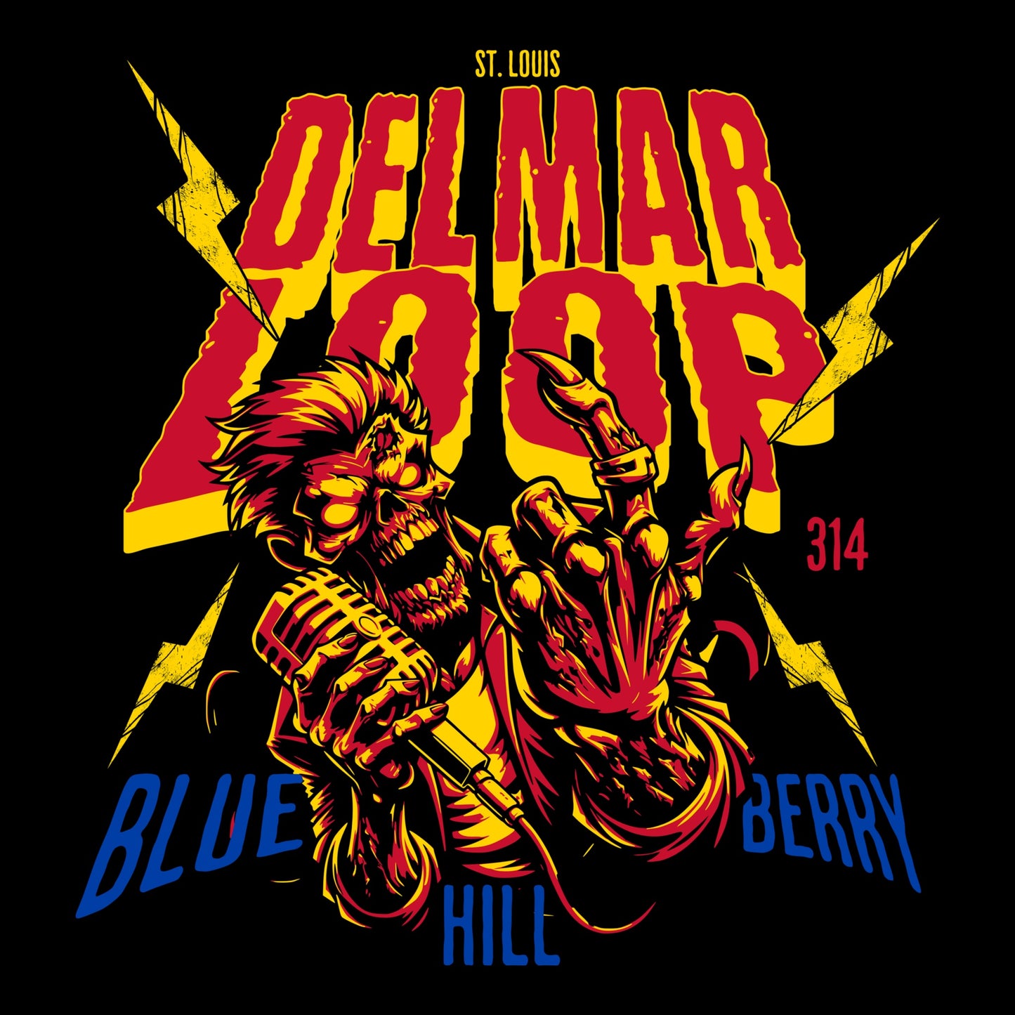 Blueberry Hill Tee Design Black