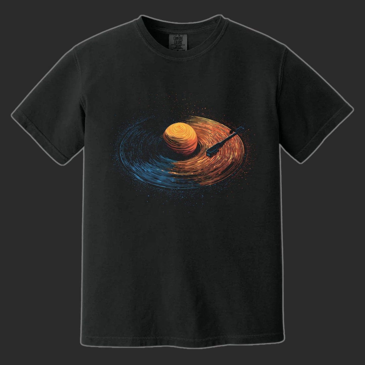 Vinyl Planet T-Shirt | Comfort Colors® 1717 Black