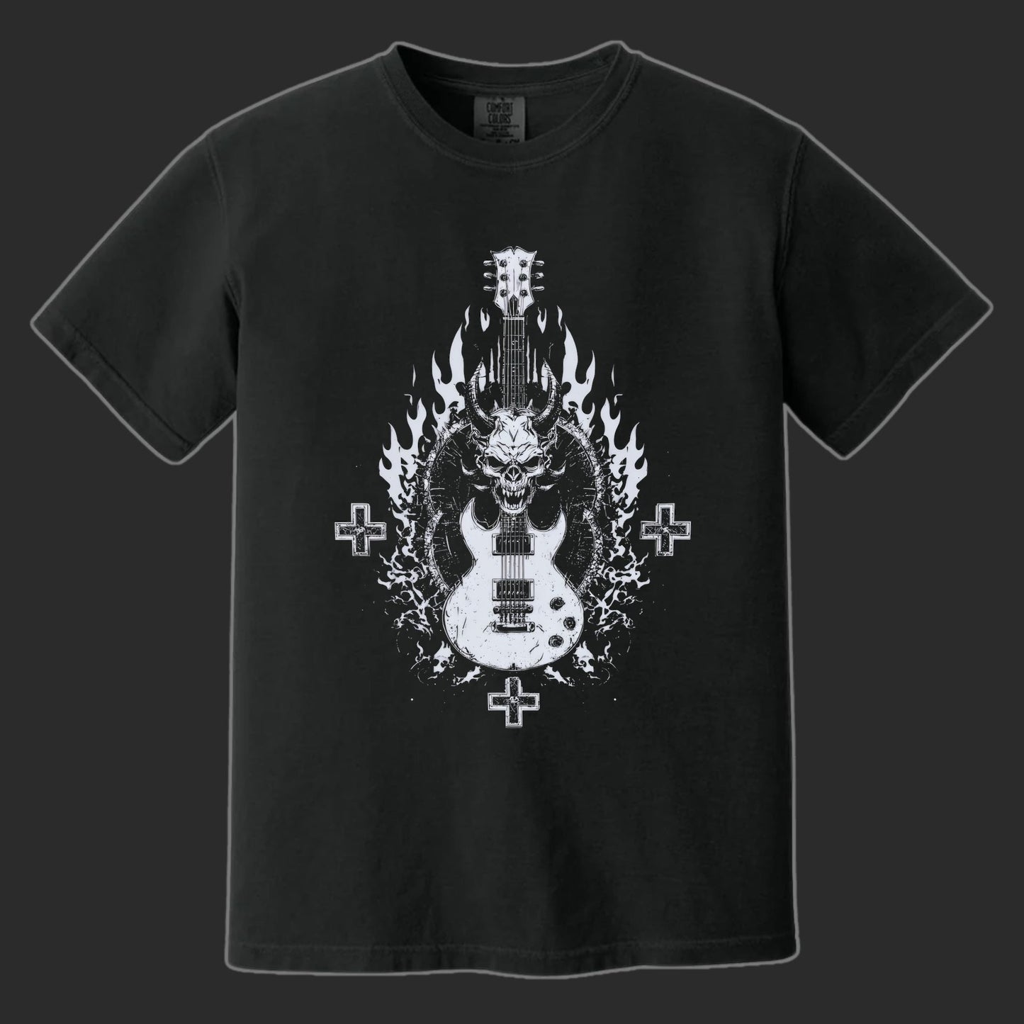 Devil Guitar T-Shirt | Comfort Colors® 1717 Black