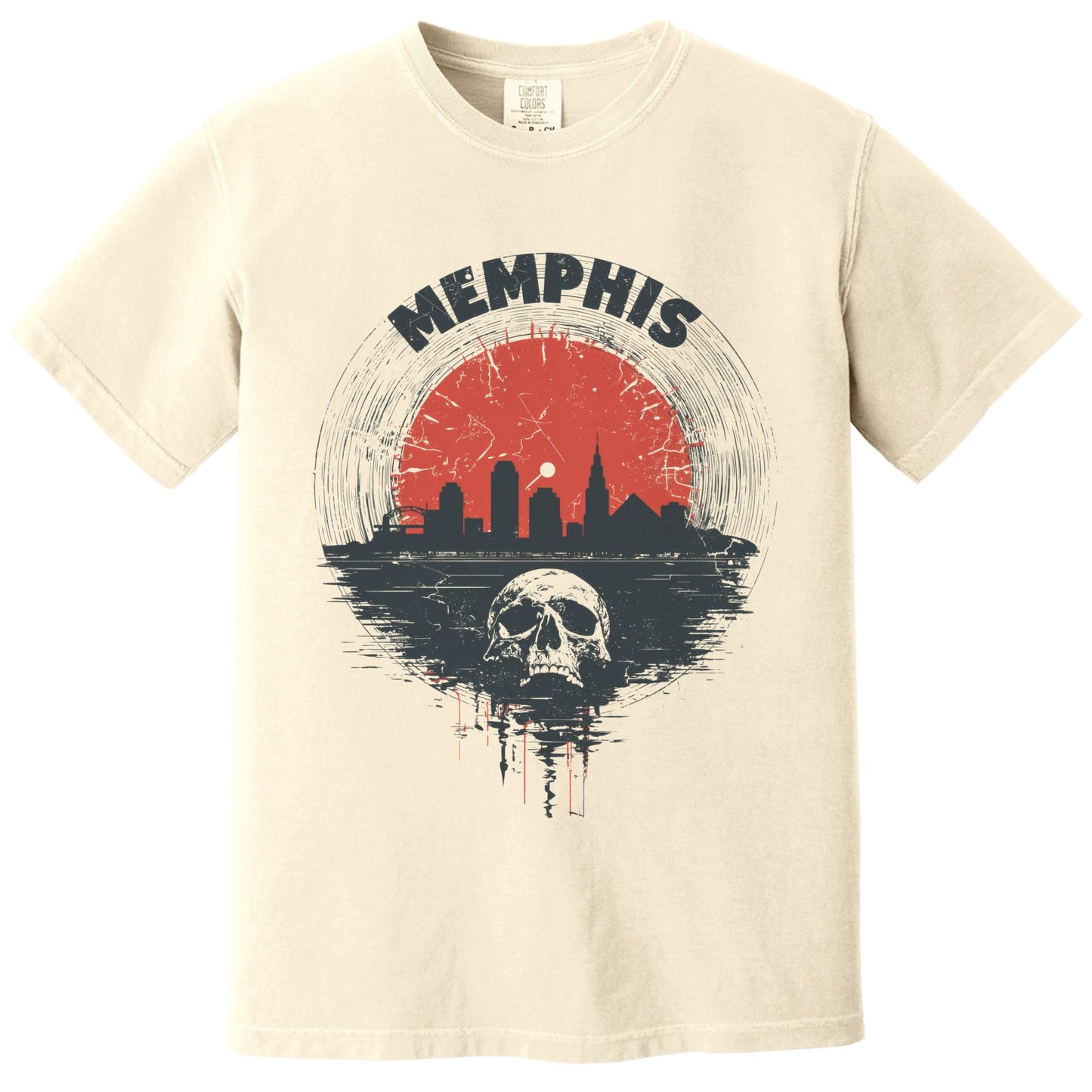 Memphis Vinyl Skeleton T-Shirt | Comfort Colors® 1717 Ivory