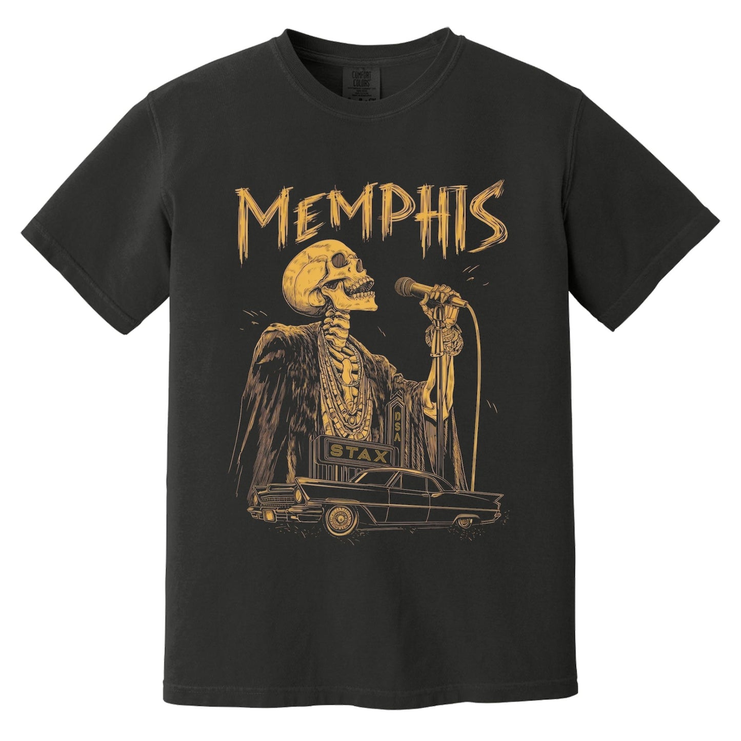 Memphis Soul Skeleton T-Shirt | Comfort Colors® 1717 Black