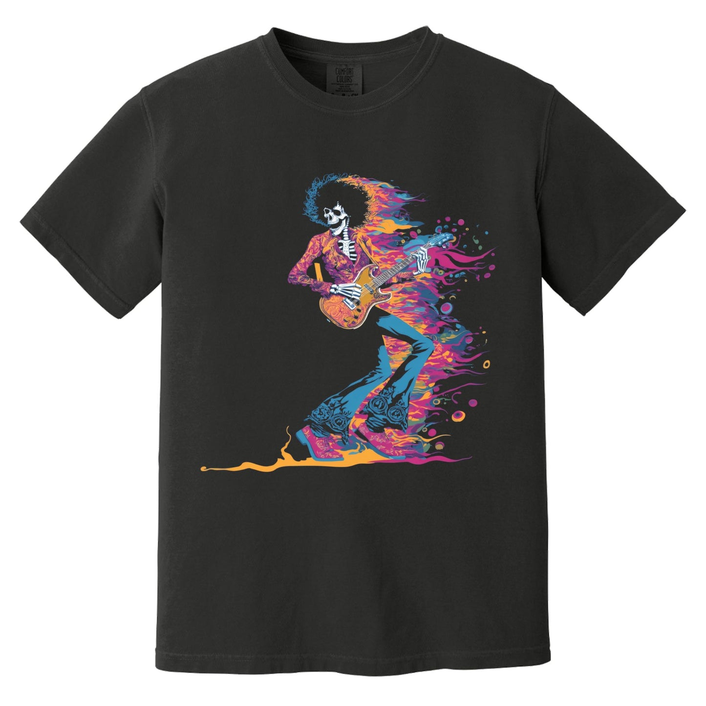 Psychedelic Guitarist T-Shirt | Comfort Colors® 1717 Black