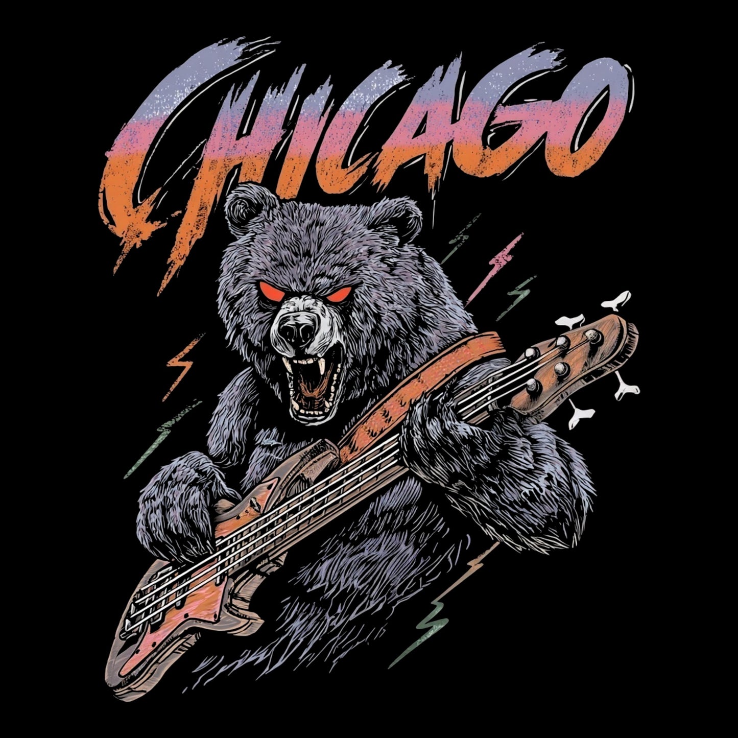 Bass Bear Tee Design