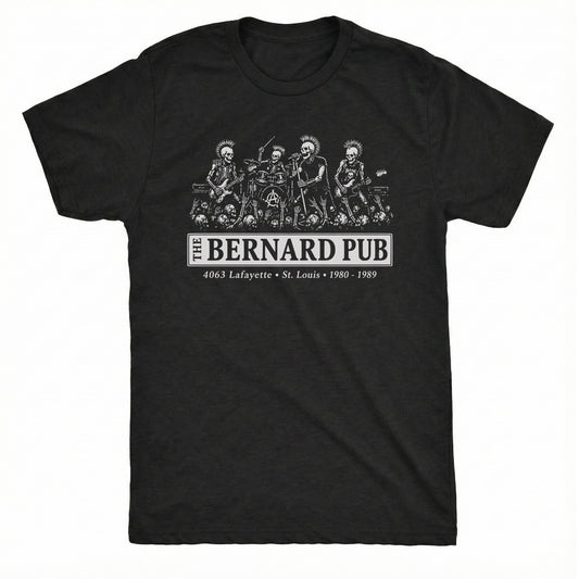 Bernard's Pub Tee Black Mockup