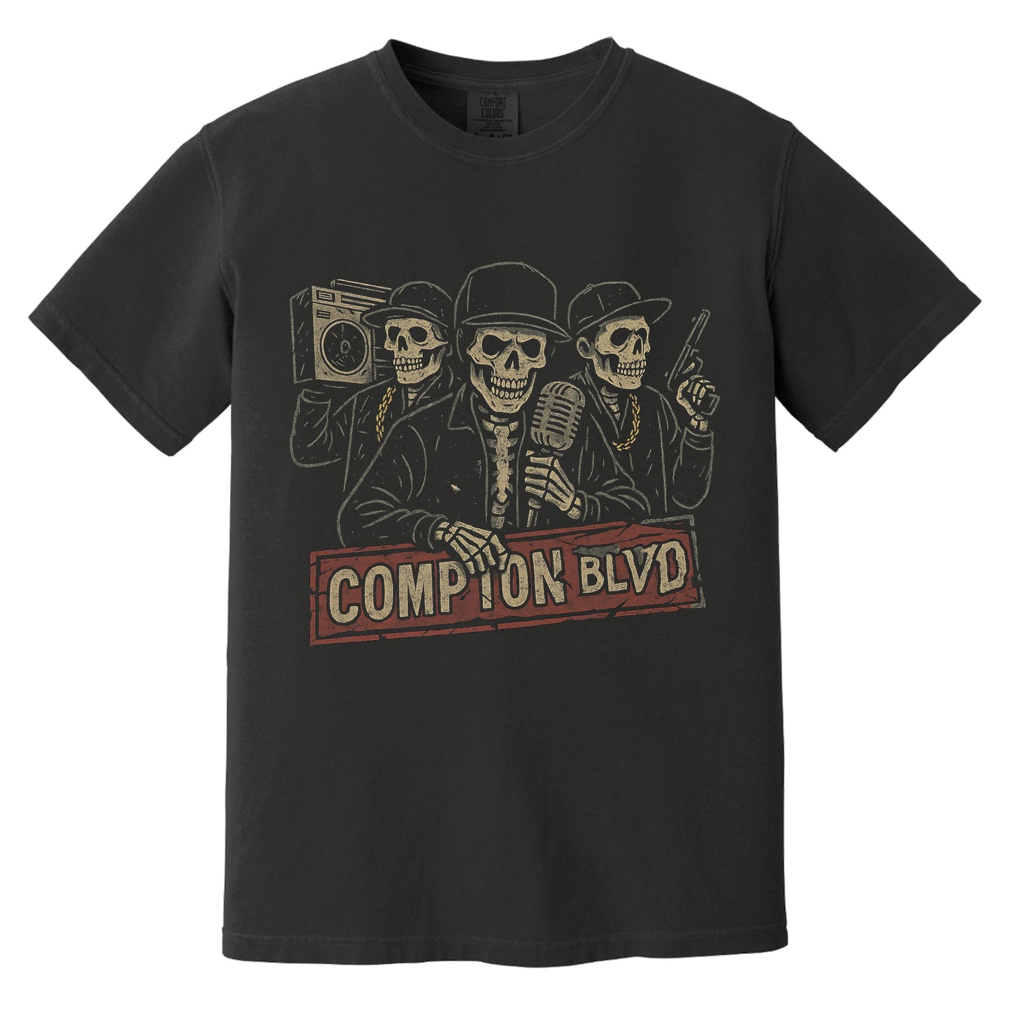 Compton Tour Shirt | Comfort Colors Black