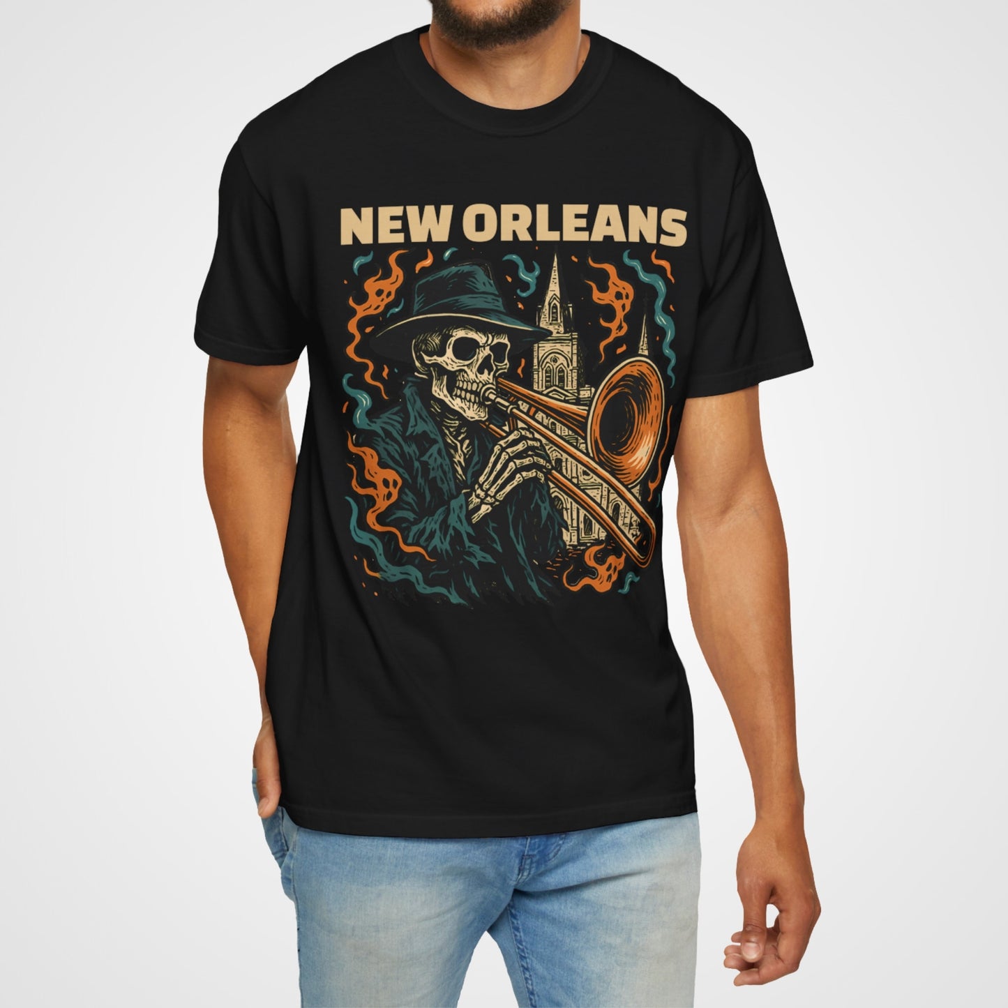 New Orleans Cathedral T-Shirt Lifestyle Mockup
