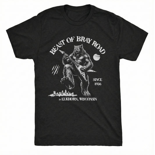 Bray Road Tee Black Mockup