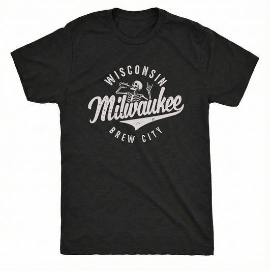 Brew City Tee Black Mockup
