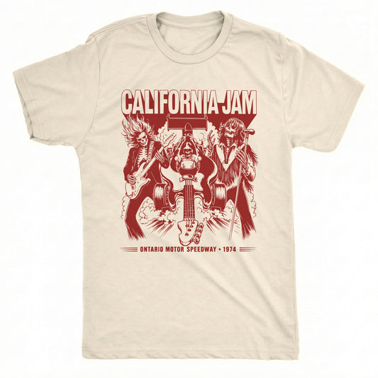 Cal Jam '74 Tee Natural Mockup