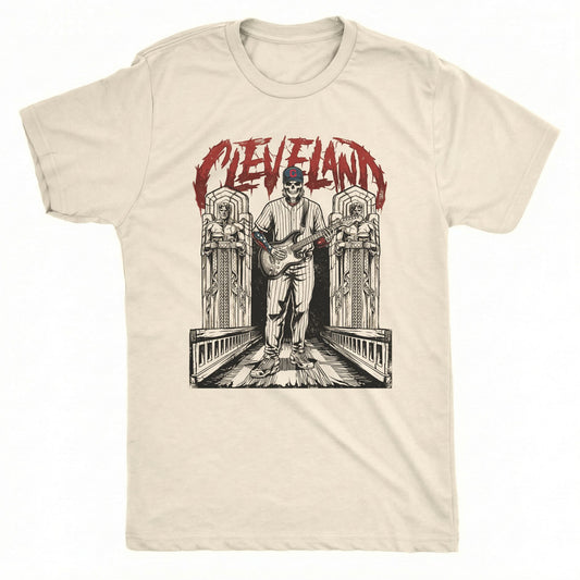 Cleveland Baseball Tee Natural Mockup