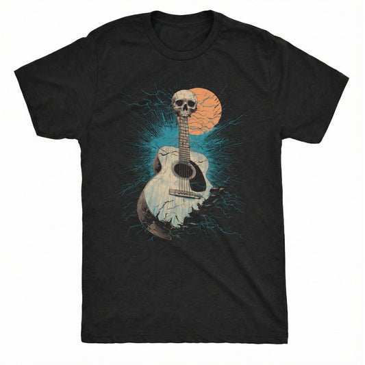 Cracking Guitar T-Shirt | Comfort Colors® 1717 Black