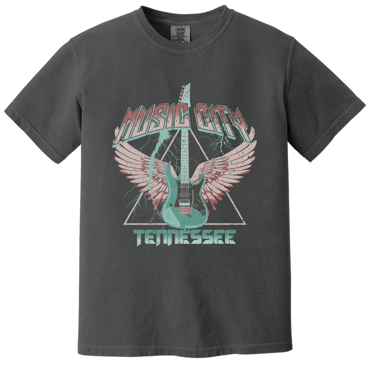 Flying Guitar Tee | Comfort Colors® 1717 Graphite