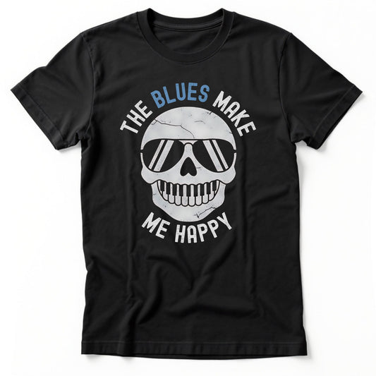 Happy Blues Tee | Comfort Colors® 1717 Black