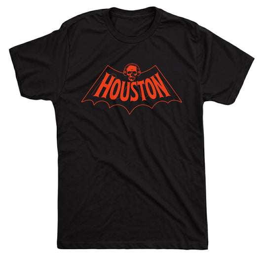 Houston Bat Tee Black Mockup
