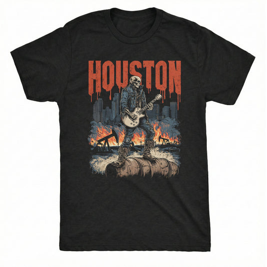 Houston Rocker T-Shirt | Classic Tee Black