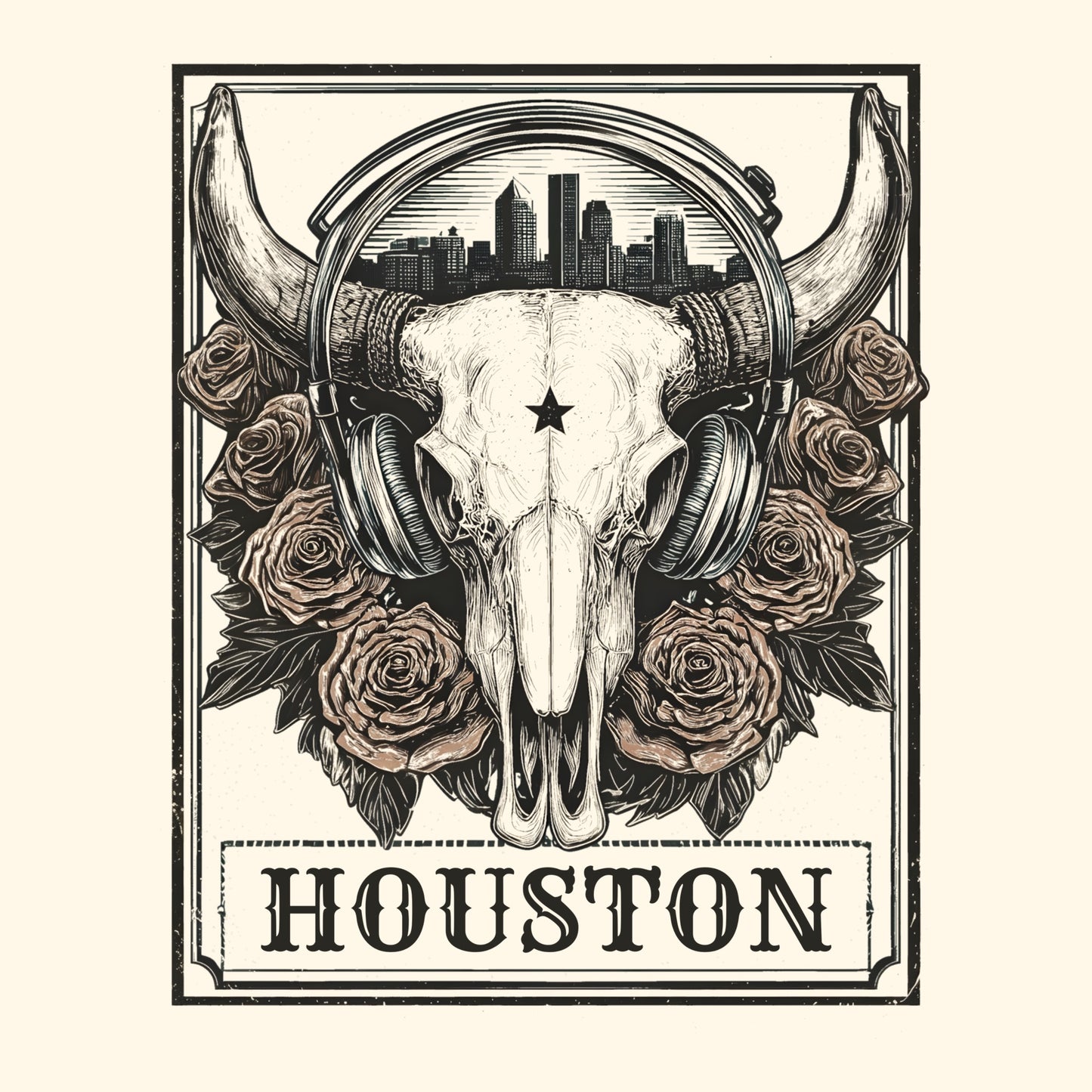 Htown Longhorn T-Shirt Design