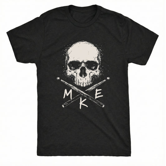 MKE Skull Tee Black Mockup