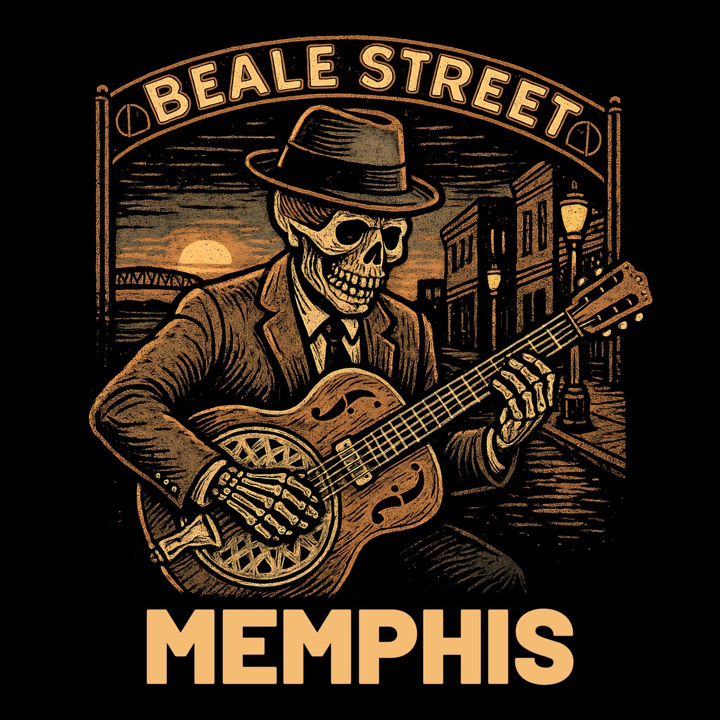 Memphis Tour T-Shirt Design Closeup