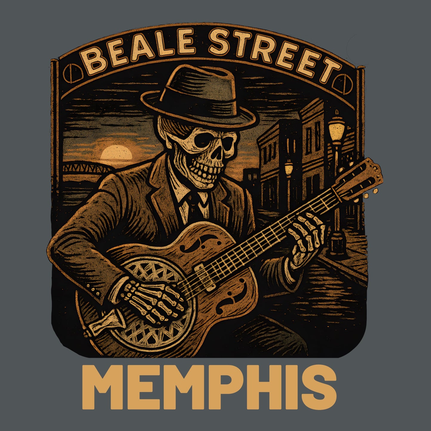 Memphis Tour T-Shirt Design Closeup