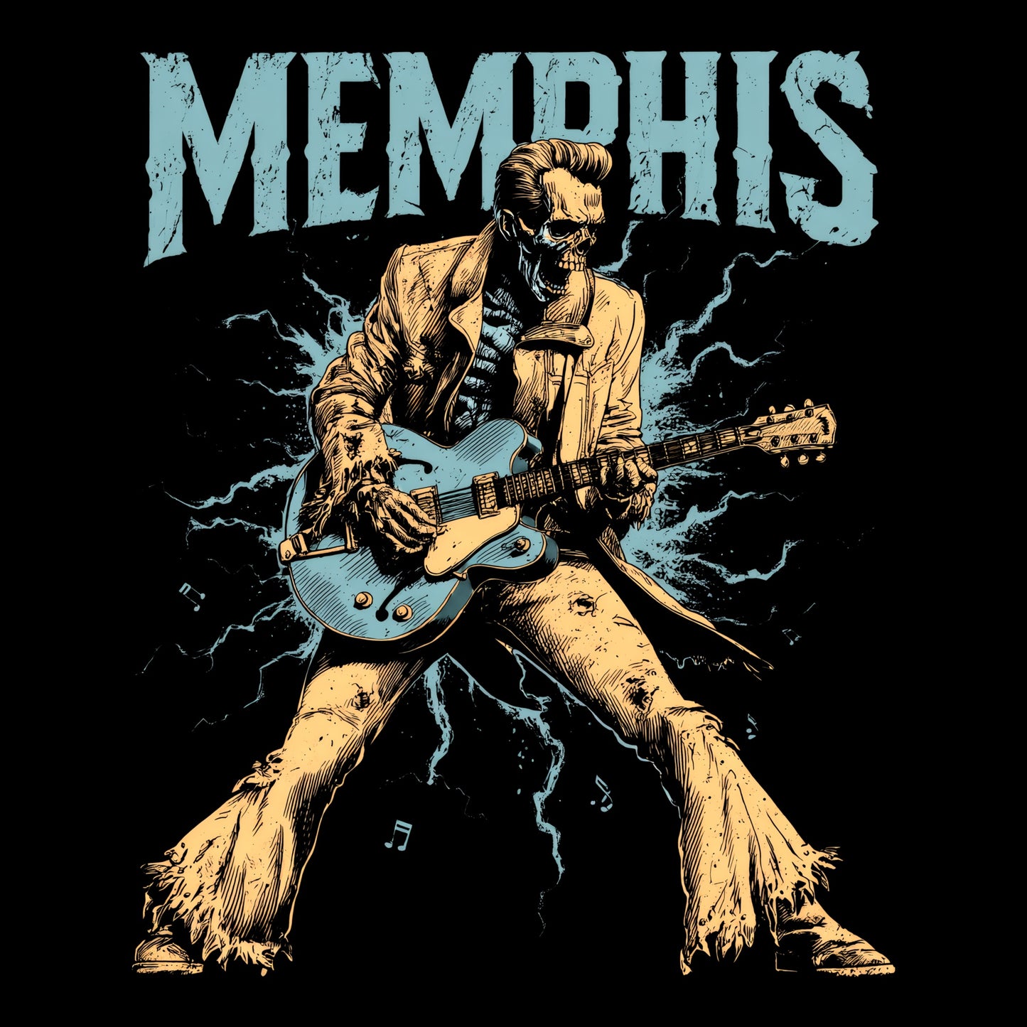 Memphis Rockability T-Shirt Design