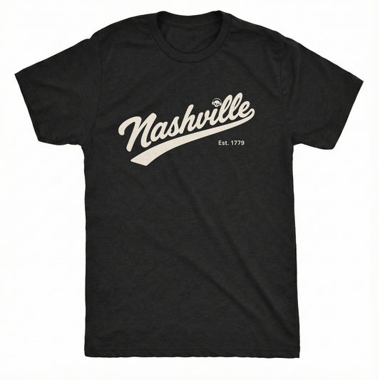 Nashville - Est. 1779 Tee Black Mockup