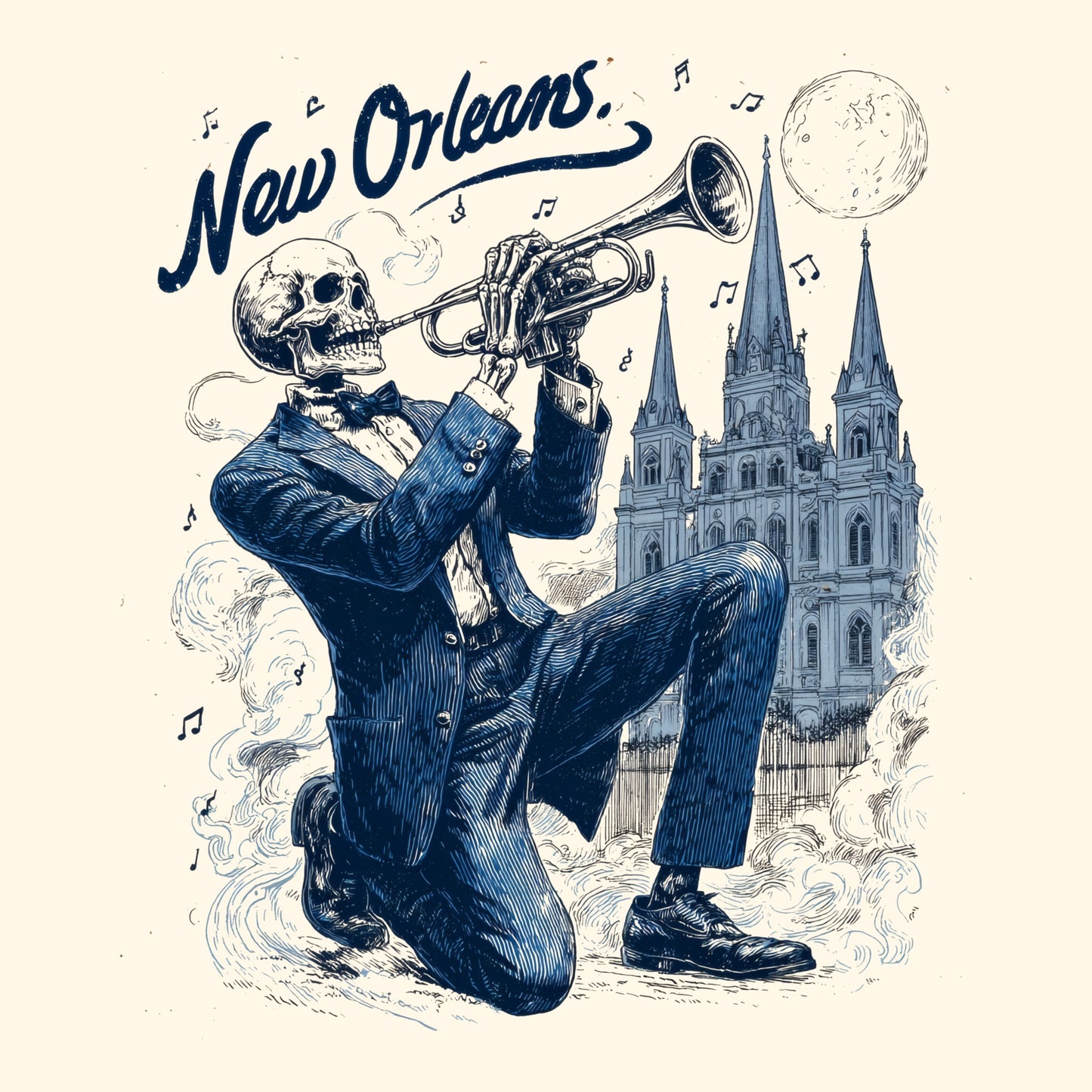 New Orleans Trumpeteer T-Shirt Design