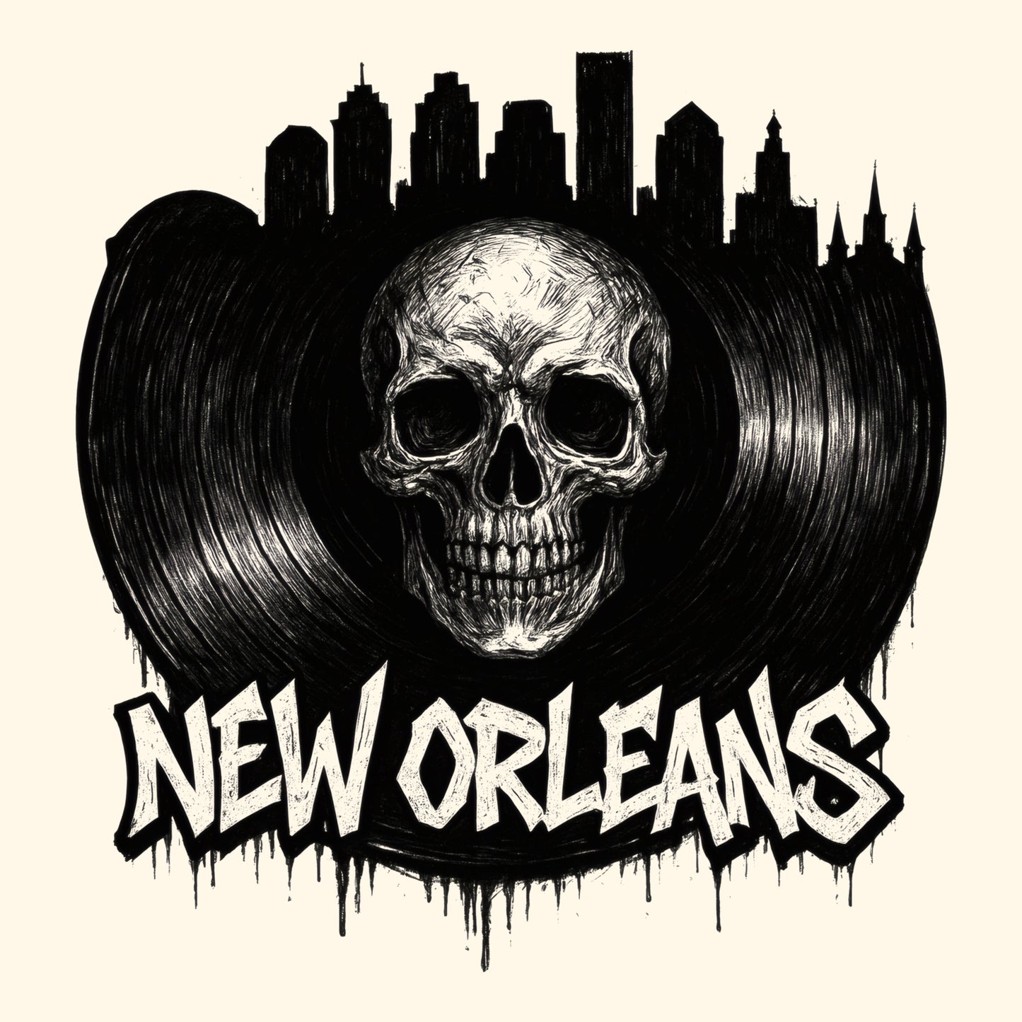 New Orleans Vinyl T-Shirt Design