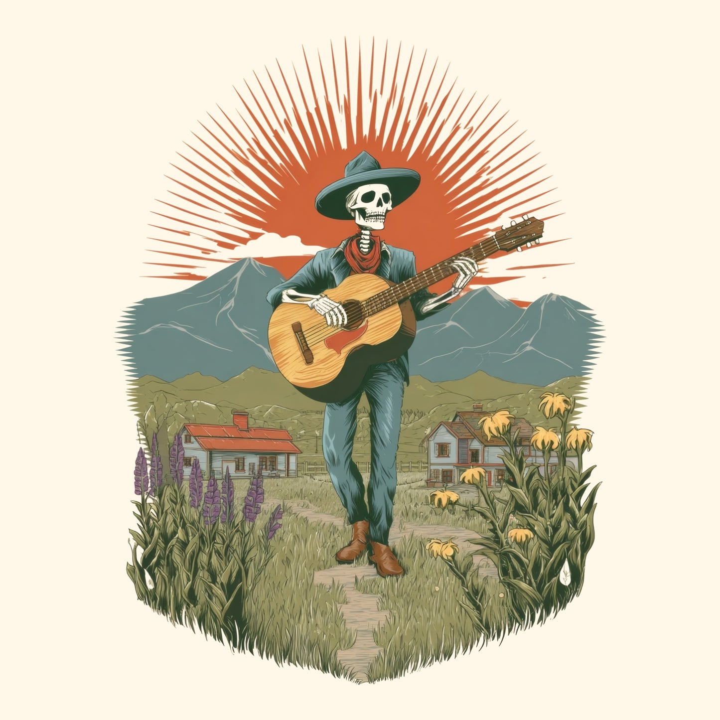 On The Ranch T-Shirt Design