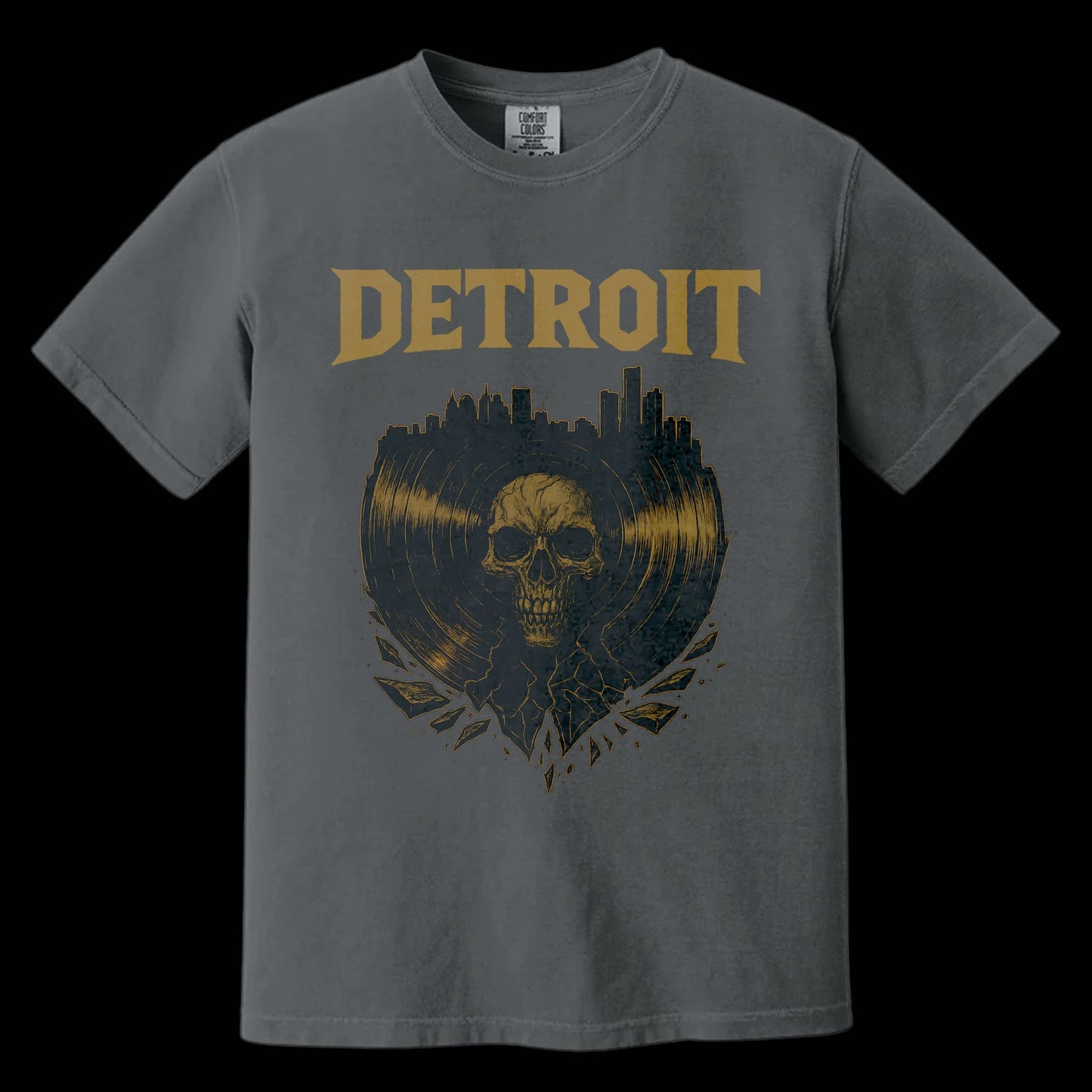 Detroit Vinyl T-Shirt | Comfort Colors® 1717 Pepper