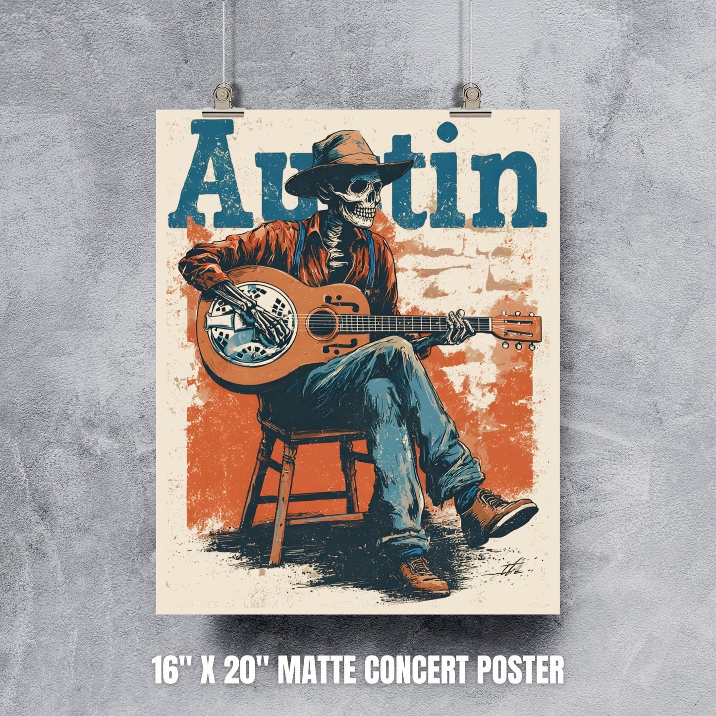 Austin Blues Poster