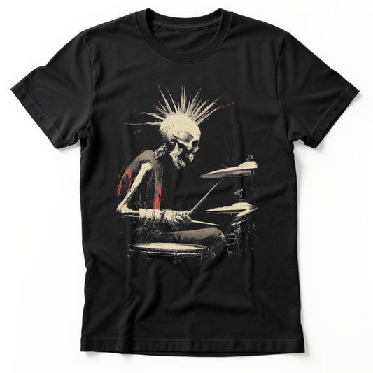 Punk Drummer T-Shirt | Comfort Colors® 1717 Black