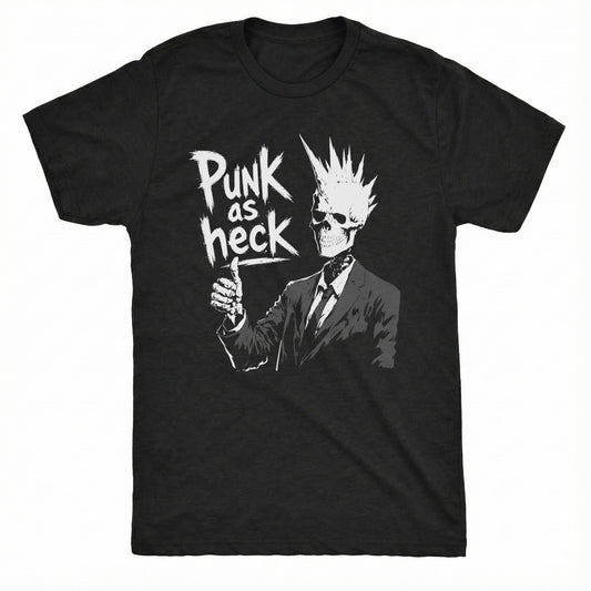 Punk as Heck Tee Black Mockup