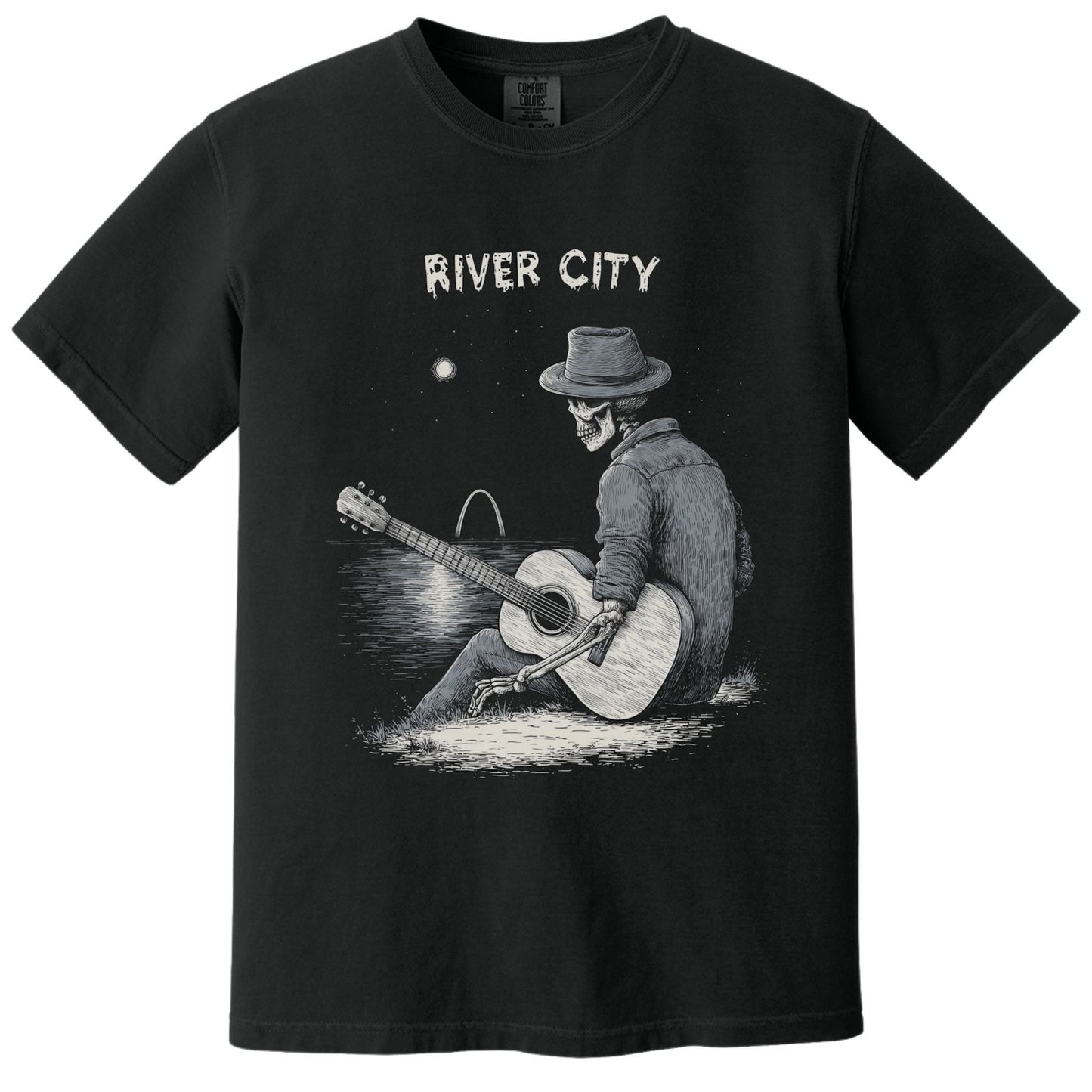 River City Nights Tee | Comfort Colors® 1717 Black