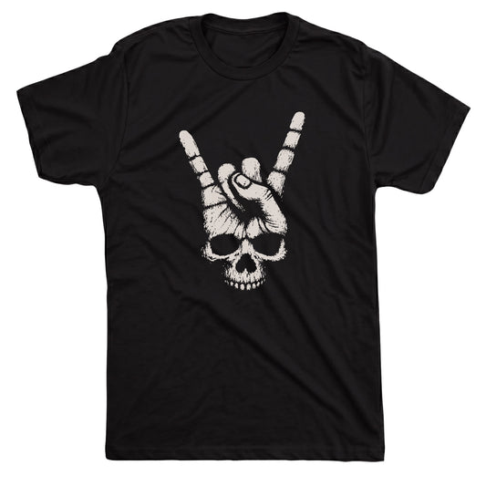Rock Skull Tee Black Mockup