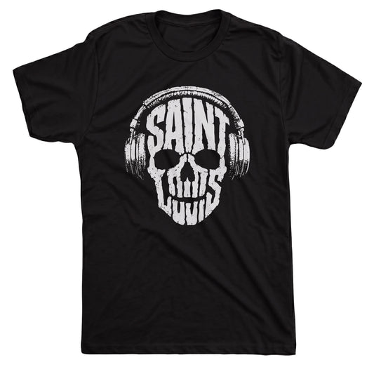 Saint Louis Skull Tee Black Mockup