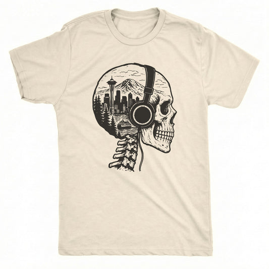 Seattle Brain Tee Natural Mockup